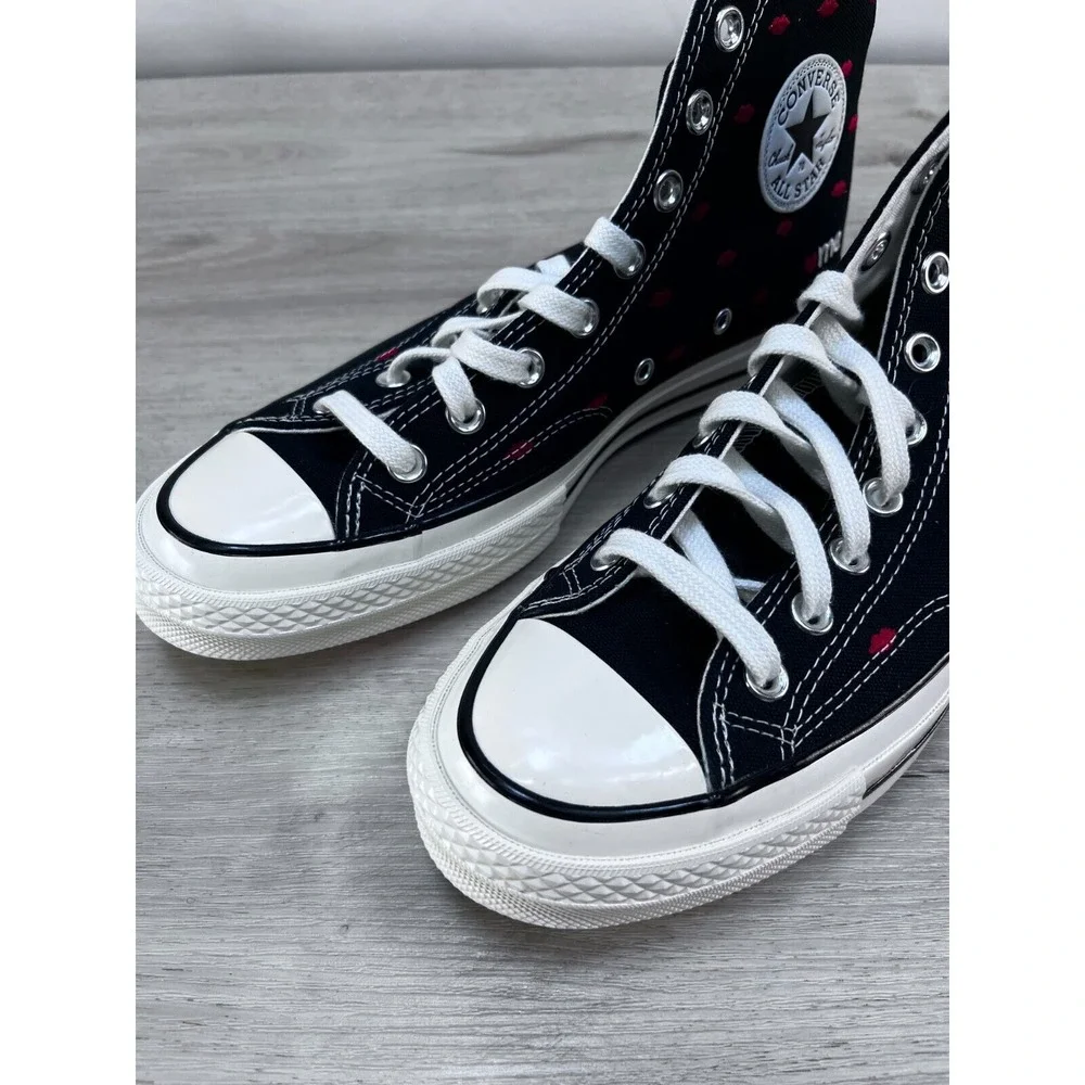Converse Unisex Shoes M8‎ W10 Chuck Taylor 70 Embroidered Lips Love Me Black Hi